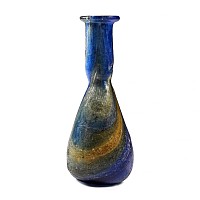 Roman Marbled Blue Glass Toilet Bottle