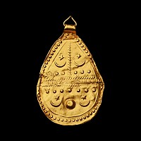 Sasanian Gold Pendant with Three Registers