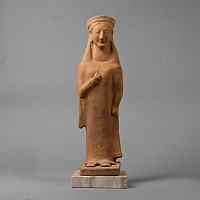 Large Greek Terracotta Figure of a Kore
