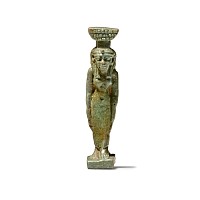Egyptian Green Glazed Faience Amulet of Nephthys