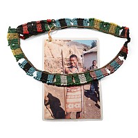Zulu Woman's 'Ujiza' Collar Necklace and Photograph of a Descendant of the Owner