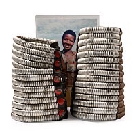 Zulu Virgin's 'Ubusenga' Arm Bands and Photograph of Ms Thandi Khumalo a Descendant of the Owner