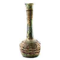Roman Tall Glass Flask with Red Trail