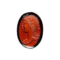 Roman Garnet Gemstone with Apollo