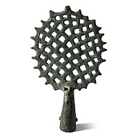 Scythian Bronze Finial with Animal Head