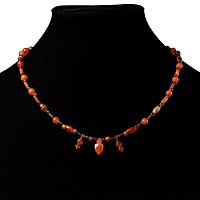 Egyptian Hardstone Necklace with Amulets