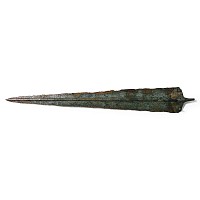 Greek Bronze Tanged and Rivetted Spearhead