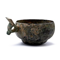 Western Asiatic Bronze Vessel with Animal Handle
