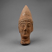 Large Phoenician Terracotta Head of a Man