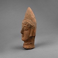 Large Phoenician Terracotta Head of a Man
