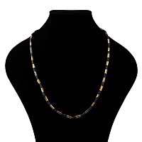 Bactrian Lapis Lazuli Bead Necklace with Later Gold Foil