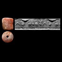 Neo-Assyrian Agate Cylinder Seal with Eagle