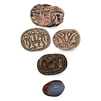 Egyptian Stone and Faience Scarab Group