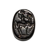 Roman Black Gemstone with Horseman