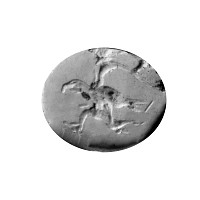Eastern Greek Variated Agate Scaraboid Gemstone with Birds