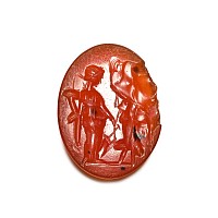 Roman Carnelian Gemstone with Goddesses