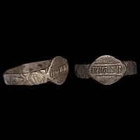 Byzantine Silver Ring with Inscription