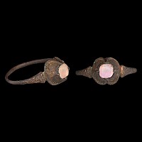 Medieval Bronze Ring with Gem