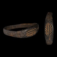Roman Bronze Ring with Palm Branch