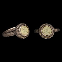 Medieval Silver Enamelled Ring