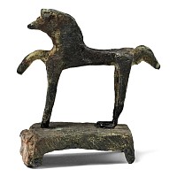 Roman Bronze Stepping Horse Statuette