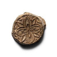 Medieval Lead Lid with Floral Cross