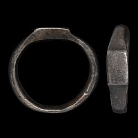 Roman Silver Ring with Rectangular Bezel