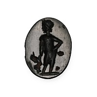 Roman Dark Green Gemstone with Asclepius