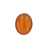 Roman Carnelian Gemstone with the Goddess Demeter Standing