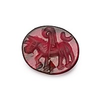 Sasanian Garnet Gemstone with Winged Horse