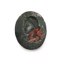 Roman Bloodstone Gem with Head of Isis