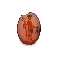 Roman Carnelian Gemstone with Mercury