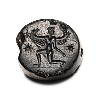 Western Asiatic Black Gemstone with Winged Genius
