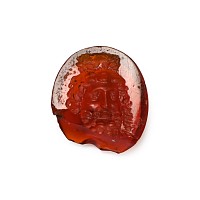 Roman Carnelian Gemstone with Bust of Serapis