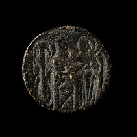 Byzantine Bronze Ring Bezel with Saints