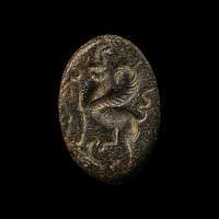 Large Greek Bronze Ring Bezel with Gryphon