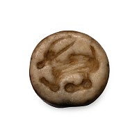 Western Asiatic Stone Stamp Seal with Ibex