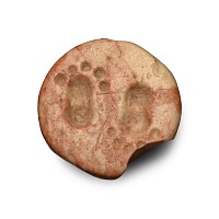Western Asiatic Pink Marble Amuletic Stamp Seal with Feet