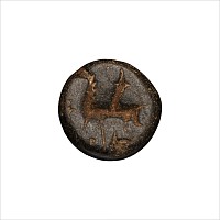 Western Asiatic Black Stone Stamp Seal with Horse and Rider