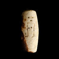 Western Asiatic Stone Cylinder Bead with Stylised Figure