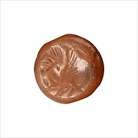 Sasanian Carnelian Stamp Seal with Gryphon