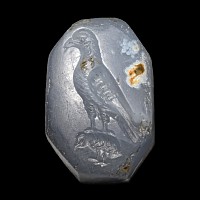 Neo-Babylonian Chalcedony Stamp Seal with Eagle
