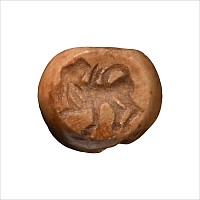 Sasanian Agate Stamp Seal with Gryphon