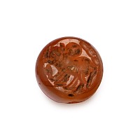 Sasanian Carnelian Stamp Seal with Zebu
