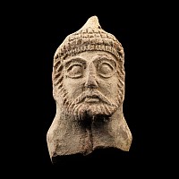 Parthian Terracotta Bust of a Warrior
