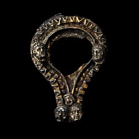 Post Medieval Silver-Gilt Bronze Mount with Faces