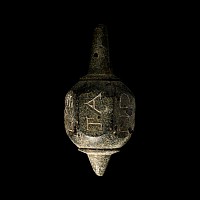 Roman Carved Stone Totum Spinning Gaming Die