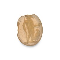 Roman Chalcedony Gemstone with Jupiter