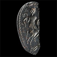 Large Roman Haematite Bifacial Gnostic Gemstone with Inscription