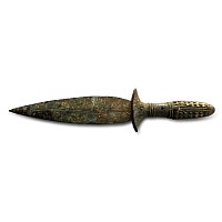 Elamite Bronze Dagger with Decorated Hilt